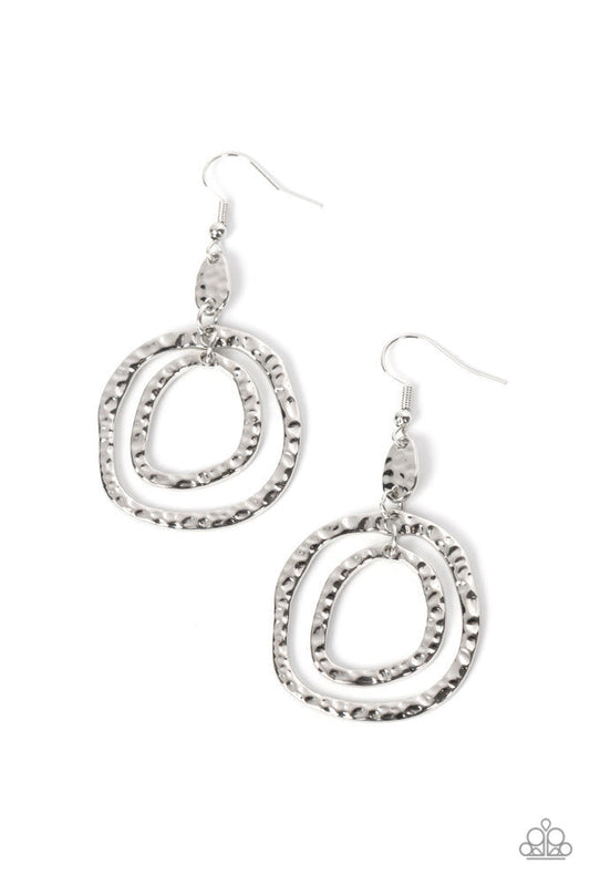 Scalding HAUTE Silver Earrings Paparazzi