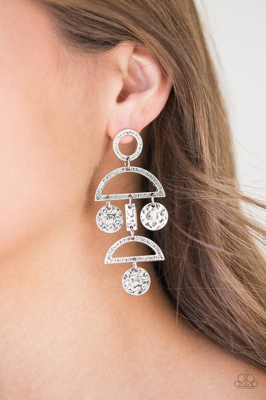 Incan Eclipse Silver Earrings Paparazzi
