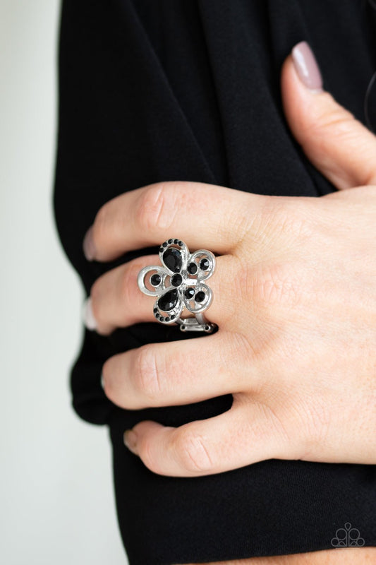 Gardens Of Grandeur Black Ring - Daria's Blings N Things