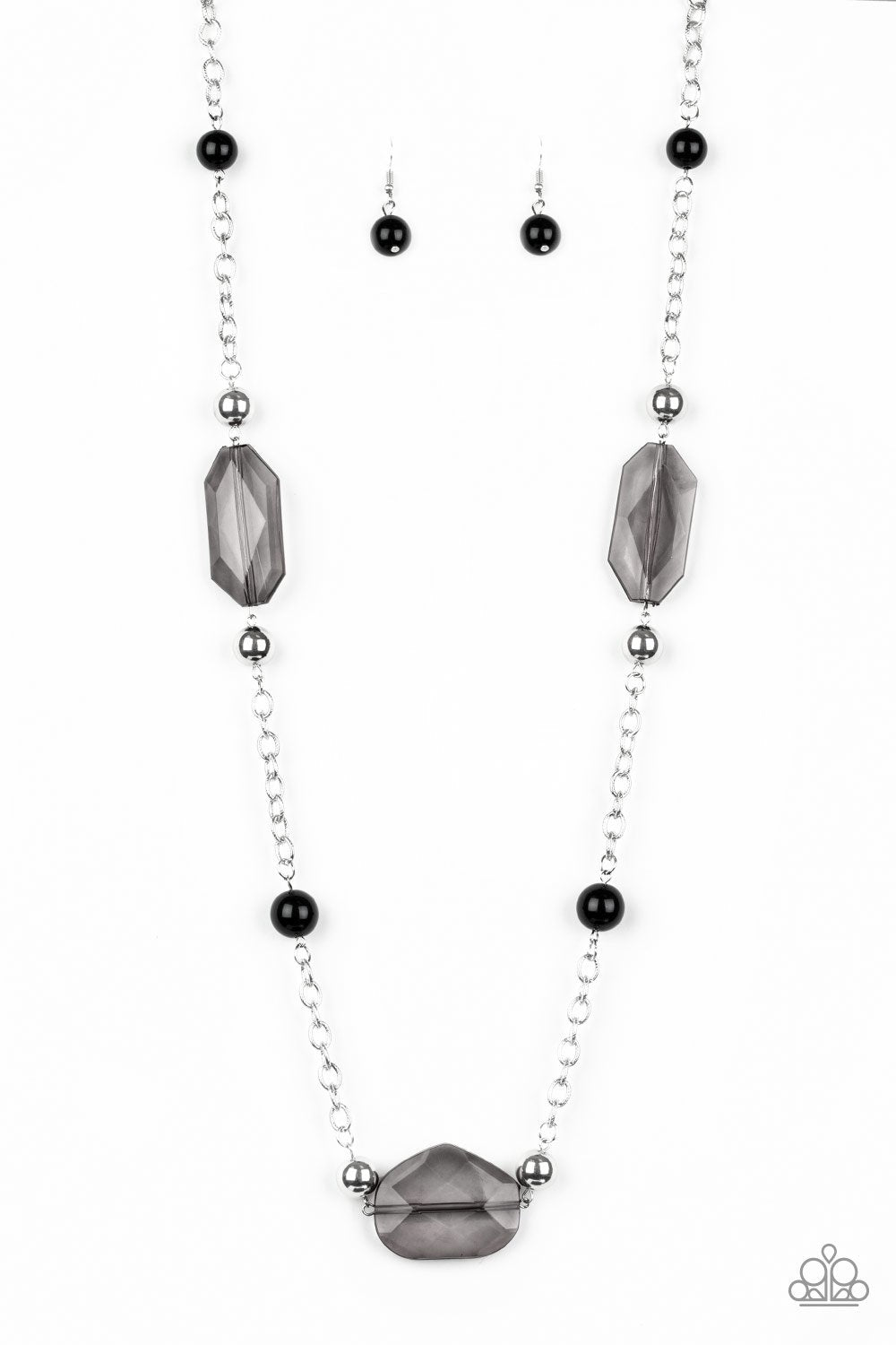 Crystal Charm Black Necklace Paparazzi 