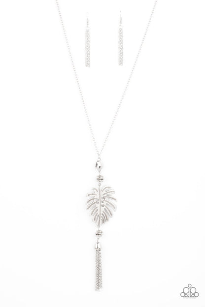 Palm Promenade Silver Necklace Paparazzi
