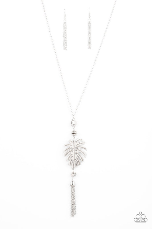 Palm Promenade Silver Necklace Paparazzi