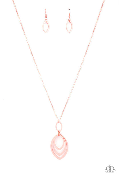 Dizzying Definition Copper Necklace Paparazzi