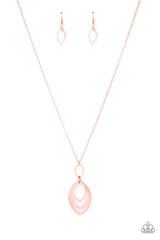 Dizzying Definition Copper Necklace Paparazzi