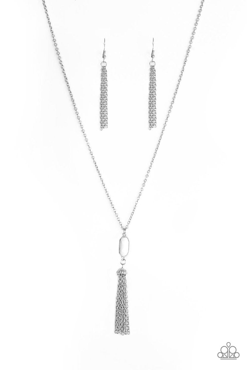 Tassel Tease White Necklace Paparazzi
