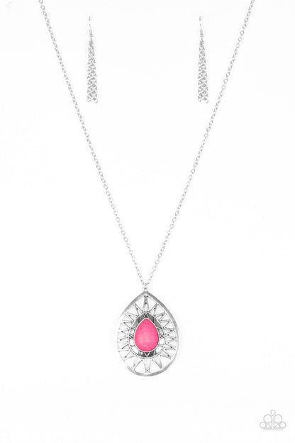 Summer Sunbeam Pink Necklace