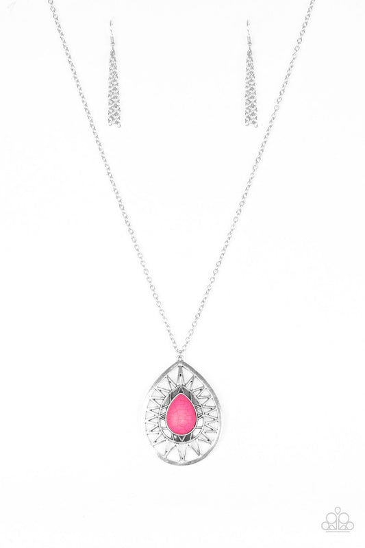 Summer Sunbeam Pink Necklace