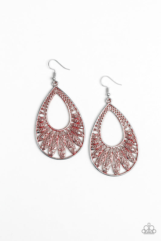 Flamingo Flamenco Red Earrings Paparazzi