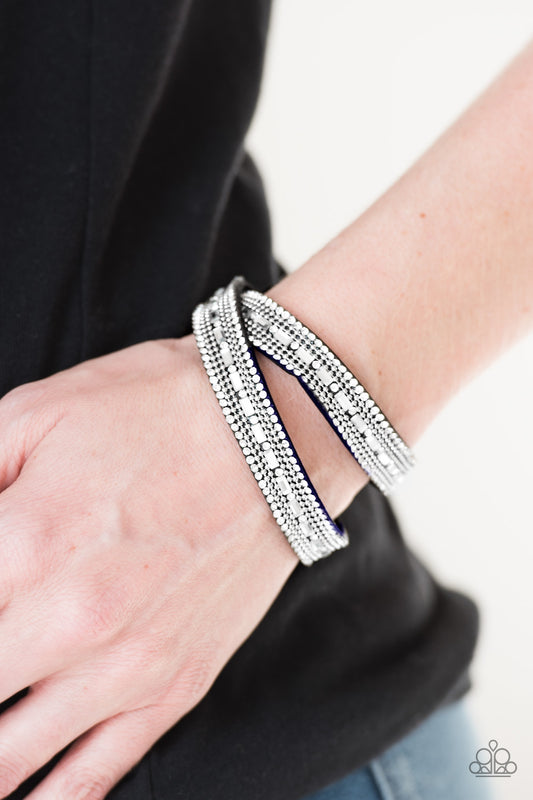 Shimmer And Sass Blue Bracelet Paparazzi