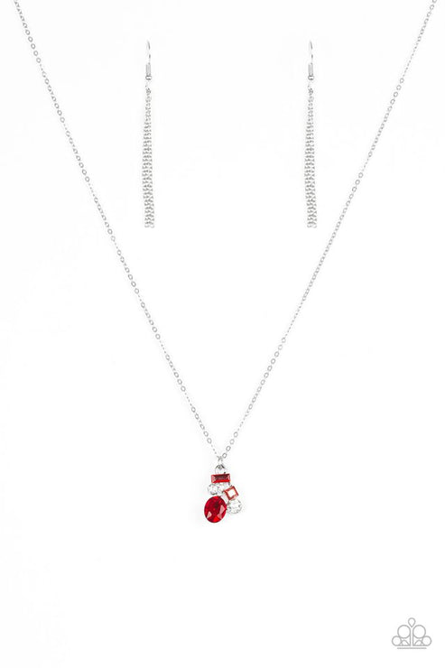 Time To Be Timeless Red Necklace Paparazzi