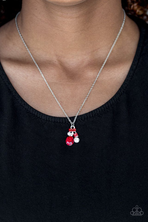 Time To Be Timeless Red Necklace Paparazzi