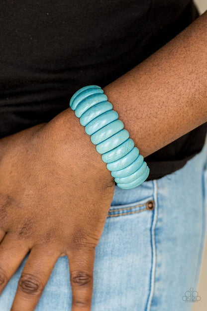 Peacefully Primal Blue Bracelet Paparazzi