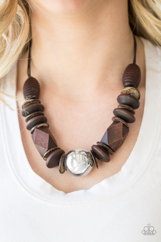 Grand Turks Getaway Silver Necklace - Daria's Blings N Things