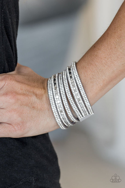 Rock Star Rocker Silver Bracelet Paparazzi