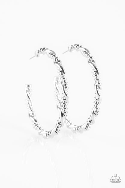 Street Mod Silver Hoop Earrings Paparazzi