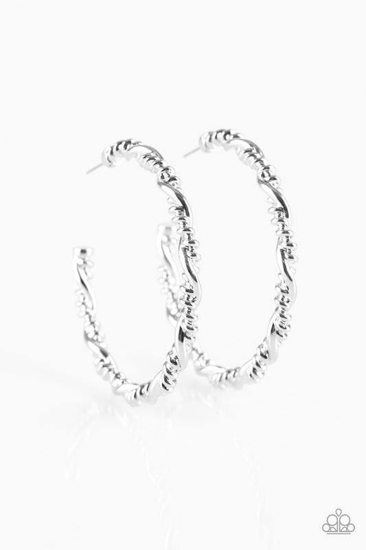Street Mod Silver Hoop Earrings Paparazzi