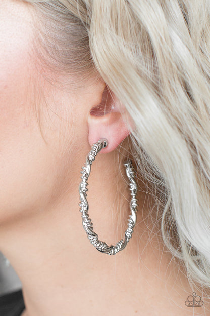 Street Mod Silver Hoop Earrings Paparazzi