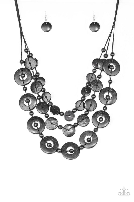 Catalina Coastin Black Necklace - Daria's Blings N Things