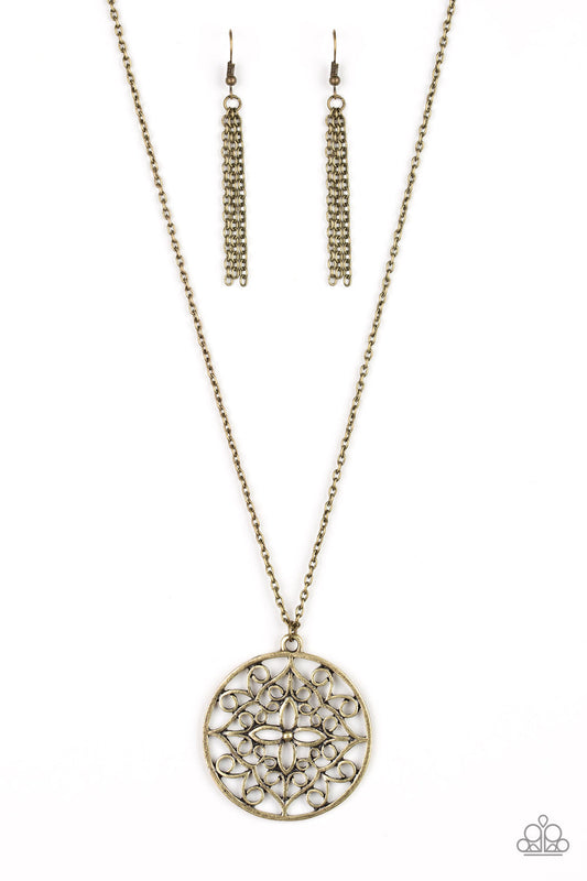Mandala Melody Brass Necklace Paparazzi