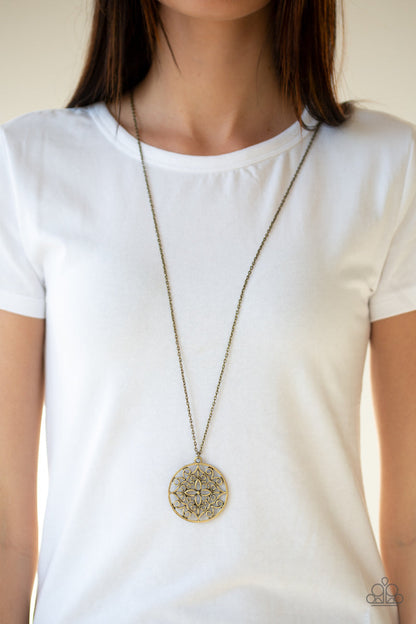 Mandala Melody Brass Necklace Paparazzi