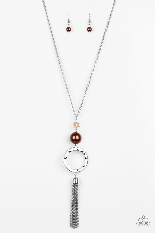Bold Balancing Act Brown Necklace - Daria's Blings N Things