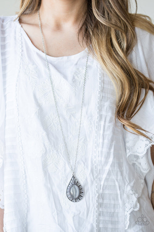 Total Tranquility Silver Necklace Paparazzi