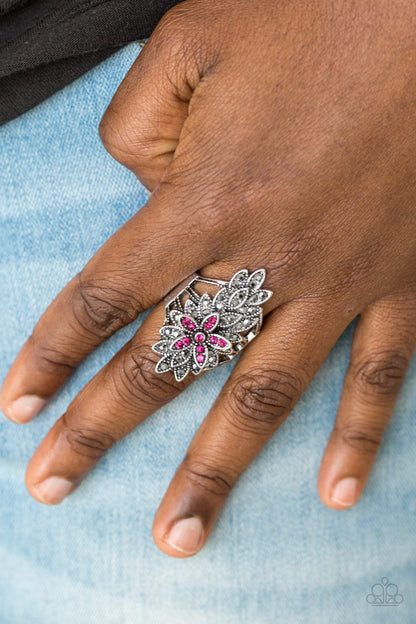 Formal Floral Pink Ring