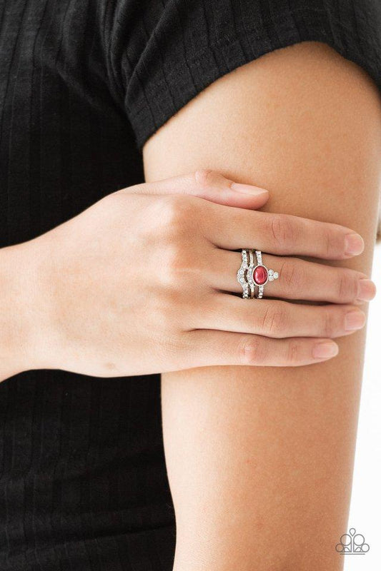 Timeless Tiaras Red Ring Paparazzi
