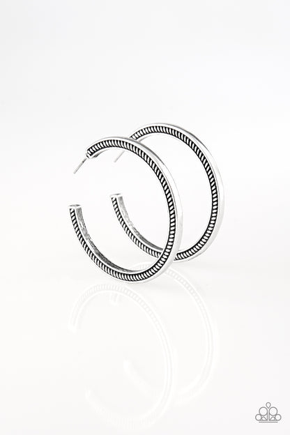 This Is My Tribe Silver Hoop
Earrings Paparazzi