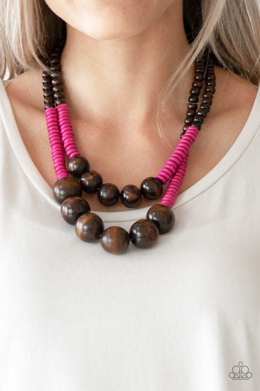 Cancun Castaway Pink Necklace - Daria's Blings N Things