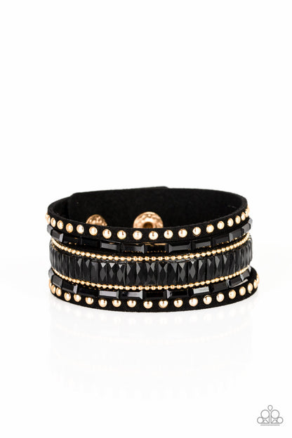 Rock Star Rocker Gold Bracelet Paparazzi