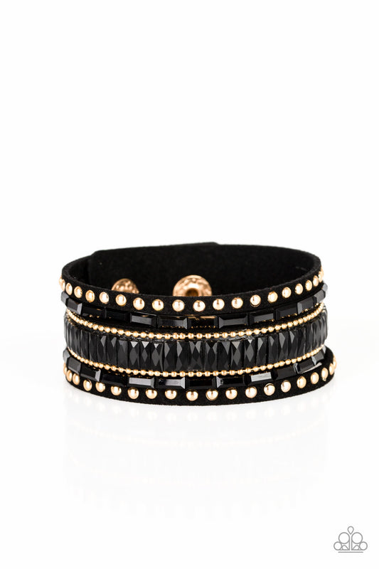 Rock Star Rocker Gold Bracelet Paparazzi