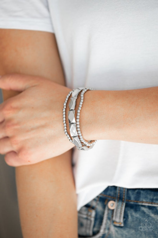 Metal Movement Silver Bracelet - Daria's Blings N Things