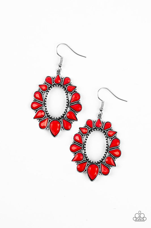 Fashionista Flavor Red Earrings Paparazzi