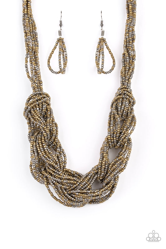 City Catwalk Brass Necklace Paparazzi