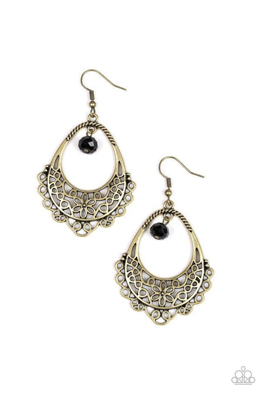 Garden Society Brass Earrings Paparazzi
