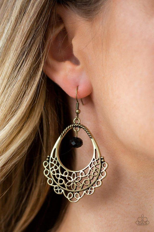 Garden Society Brass Earrings Paparazzi