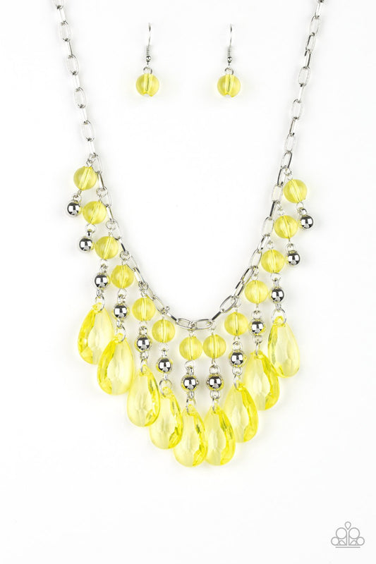Beauty School Drop Out Yellow Necklace  - Daria's Blings N Things