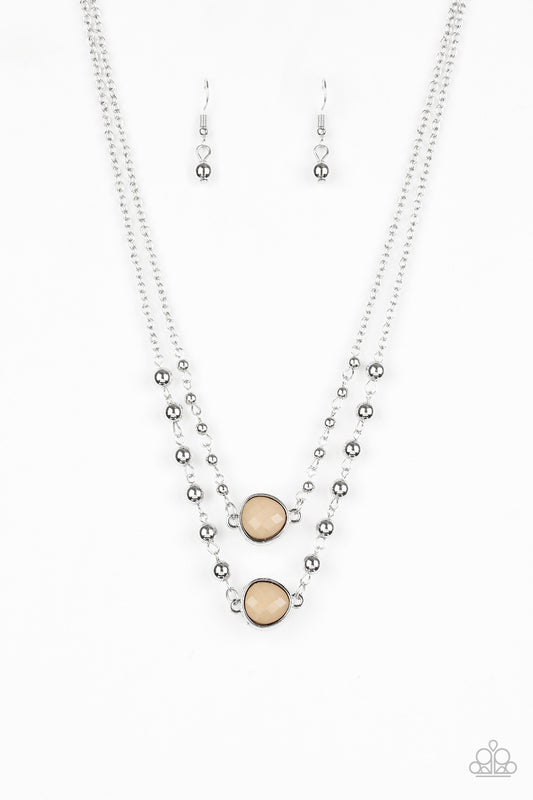 Colorfully Charming Brown Necklace - Daria's Blings N Things
