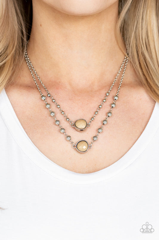Colorfully Charming Brown Necklace - Daria's Blings N Things