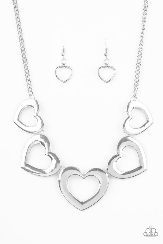 Hearty Hearts Silver Necklace