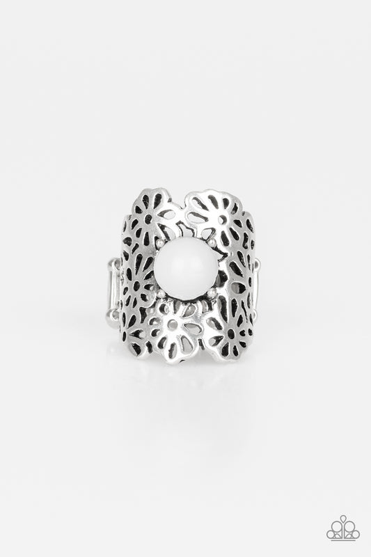 Flower Shower White Ring - Daria's Blings N Things
