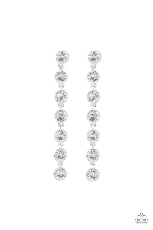 Dazzling Debonair White Earrings - Daria's Blings N Things