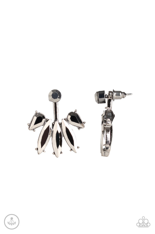 Stunningly Striking Black Post Earrings Paparazzi