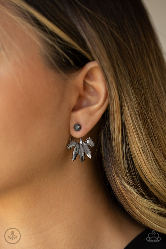 Stunningly Striking Black Post Earrings Paparazzi