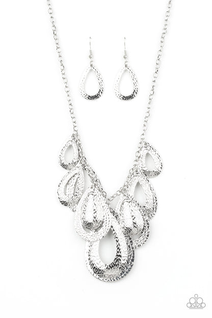 Teardrop Tempest Silver Necklace