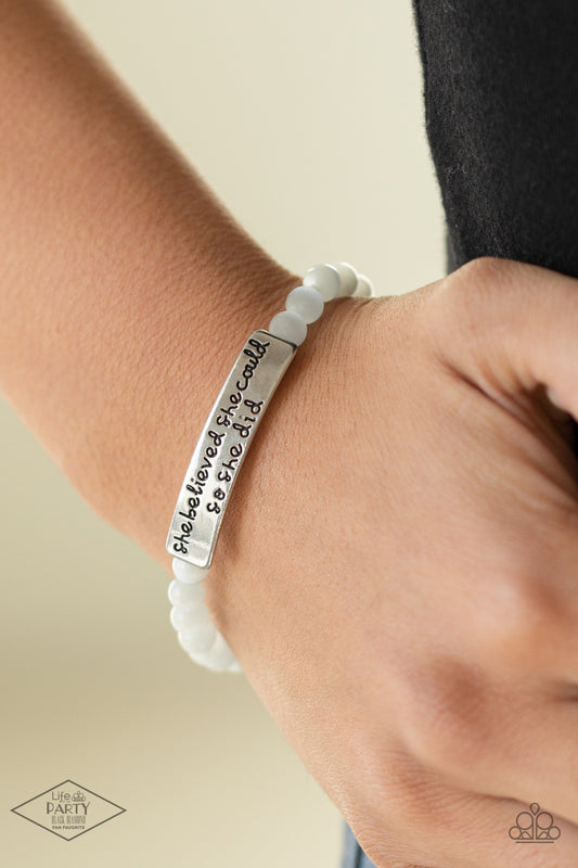 So She Did White Bracelet