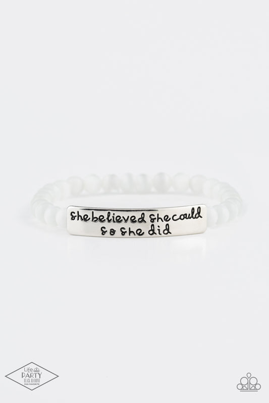 So She Did White Bracelet