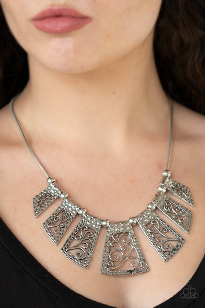 Vintage Vineyard Silver Necklace
