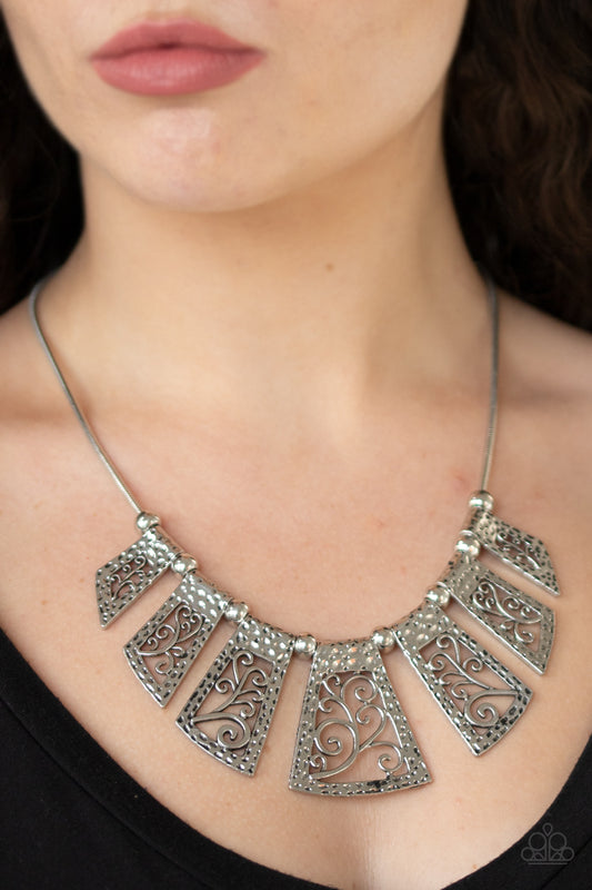 Vintage Vineyard Silver Necklace